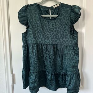 And the why Leopard Print Satin Blouse